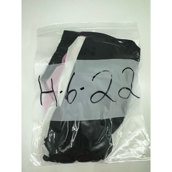 Bebe Womens Jacket Size Medium Pink Colorblock Zip Up Windbreaker Hooded - Picture 13 of 13